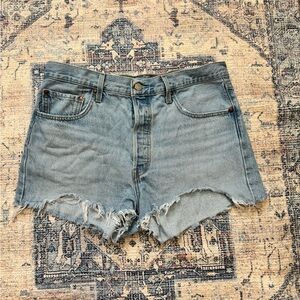 Levi's Light Blue Jean Shorts 501